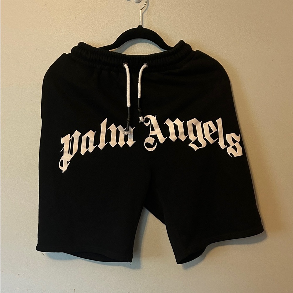 Palm Angels Black Athletic Shorts